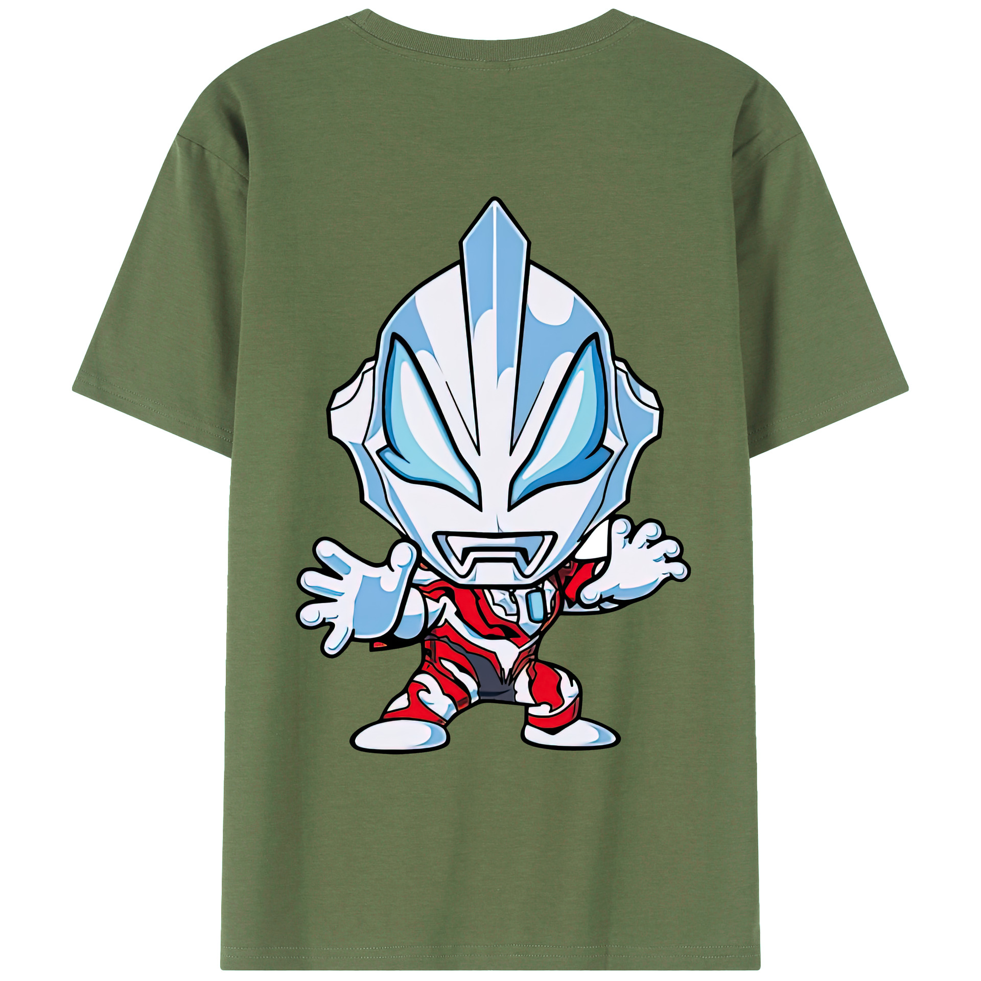 （画像用） ウルトラマン Ultraman 綿100％ メンズ半袖Tシャツ（バックプリント） 通気性